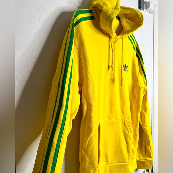 Adidas men’s yellow hoodie. NWT!  Size Small - Picture 5 of 12